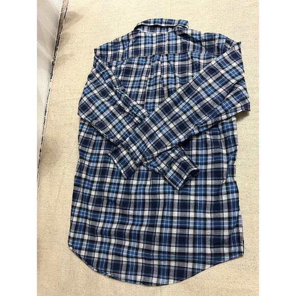 Vintage Brookes Brothers Shirt Mens Long Sleeve Small Blue Plaid - Picture 3 of 3